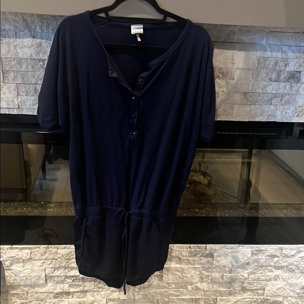 Bobi Midnight Blue shorts romper size Large